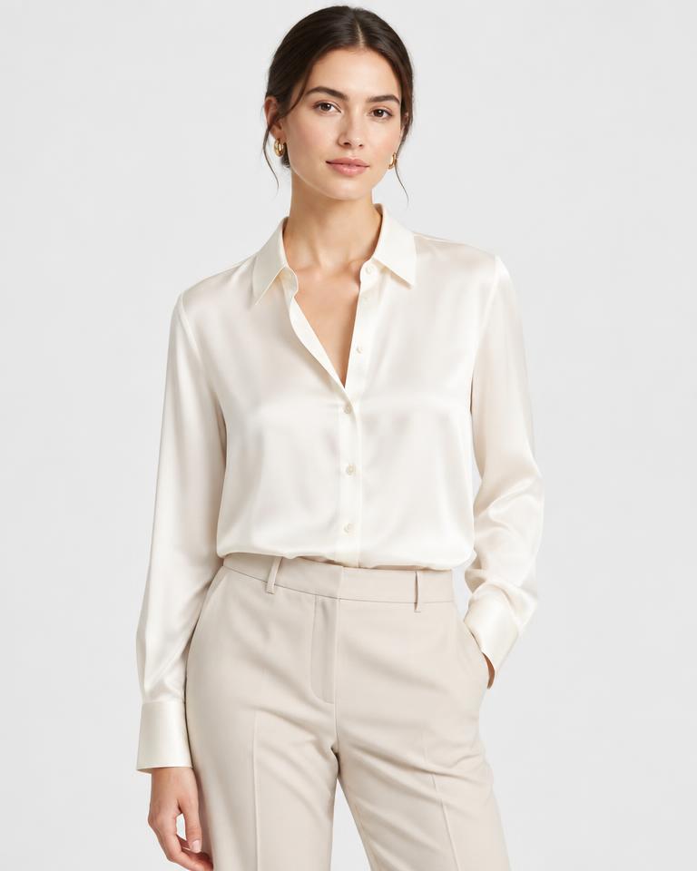 Blusa de Seda Off-White