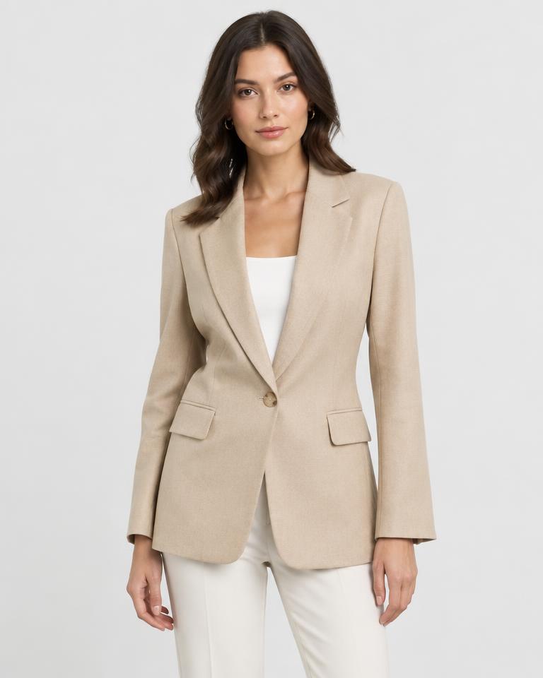 Blazer Alfaiataria Bege